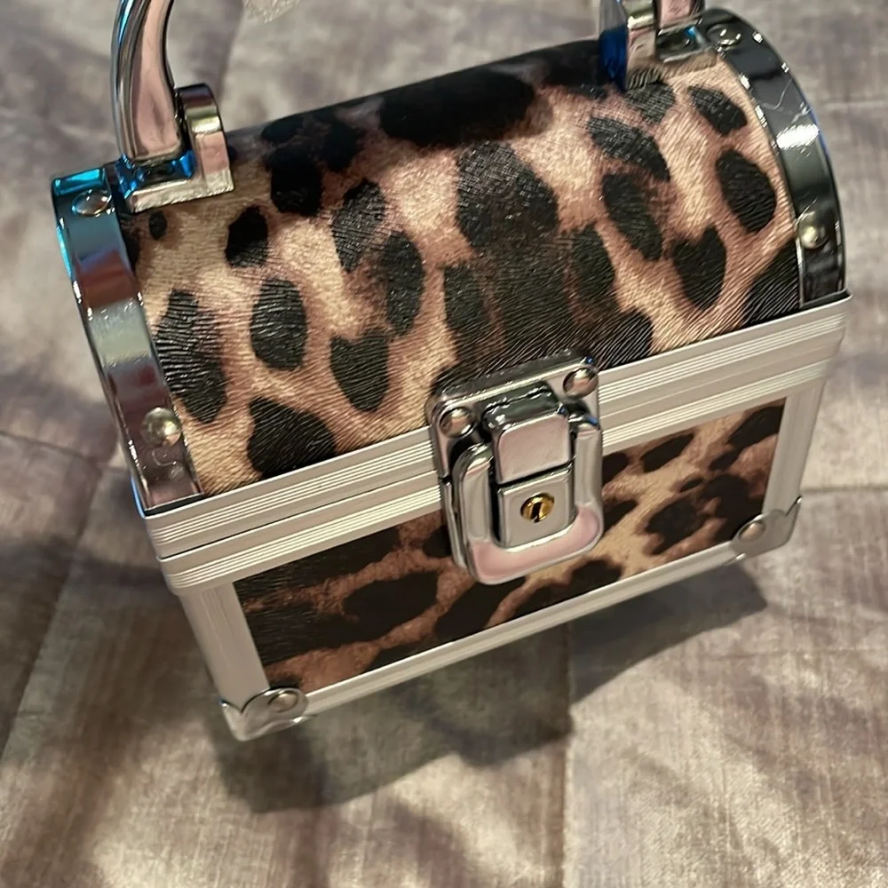 Mini Leopard Print Purse Jewelry Box